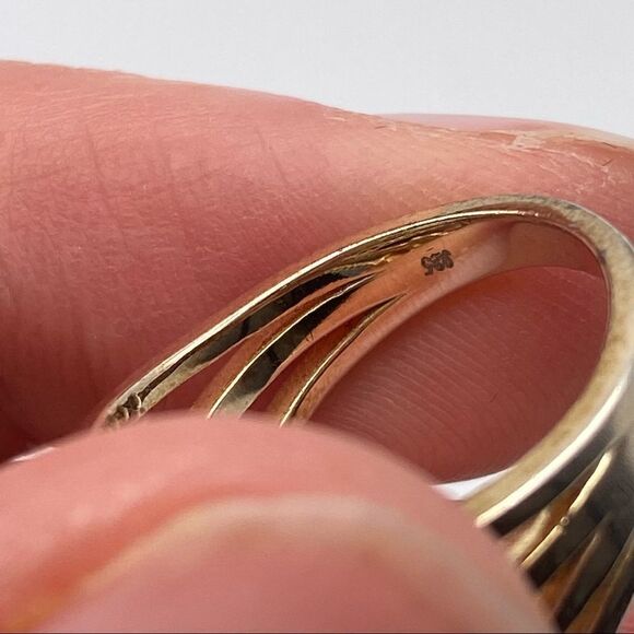 Stunning Sterling Silver Layered wrap‎ Cocktail Ring Size 6